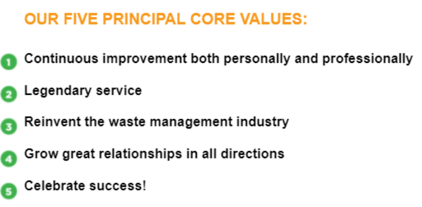 closed loop's five core values